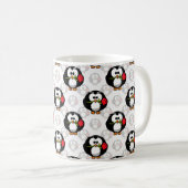 Schattigee Penguin Surface Pattern Design Print Koffiemok (Voorkant rechts)