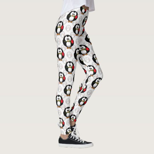 Schattigee Penguin Surface Pattern Design Print Leggings (Rechts)