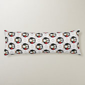 Schattigee Penguin Surface Pattern Design Print Lichaamskussen (Achterkant)