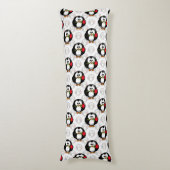 Schattigee Penguin Surface Pattern Design Print Lichaamskussen (Voorkant Verticaal)