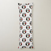 Schattigee Penguin Surface Pattern Design Print Lichaamskussen (Achterkant (Verticaal))