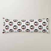 Schattigee Penguin Surface Pattern Design Print Lichaamskussen (Voorkant)