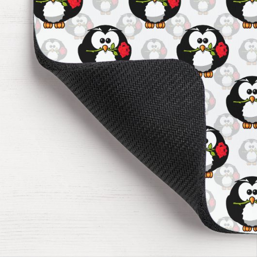 Schattigee Penguin Surface Pattern Design Print Muismat (Hoek)