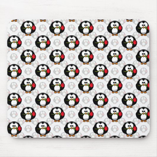 Schattigee Penguin Surface Pattern Design Print Muismat (Voorkant)