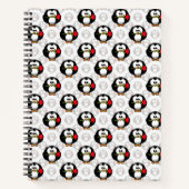 Schattigee Penguin Surface Pattern Design Print Notitieboek (Voorkant)