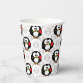 Schattigee Penguin Surface Pattern Design Print Papieren Bekers (Rechts)