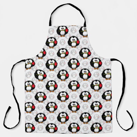 Schattigee Penguin Surface Pattern Design Print Schort (Voorkant)