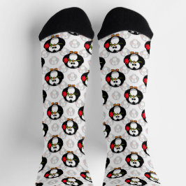 Schattigee Penguin Surface Pattern Design Print Sokken