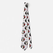 Schattigee Penguin Surface Pattern Design Print Stropdas (Voorkant)