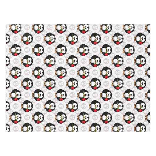 Schattigee Penguin Surface Pattern Design Print Tafelkleed (Voorkant (Horizontaal))