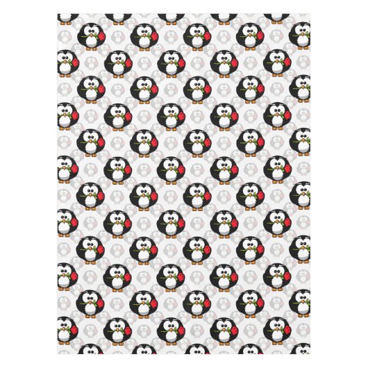 Schattigee Penguin Surface Pattern Design Print Tafelkleed (Voorkant)