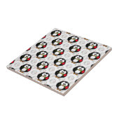 Schattigee Penguin Surface Pattern Design Print Tegeltje (Zijkant)