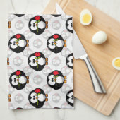 Schattigee Penguin Surface Pattern Design Print Theedoek (Quarter Fold)
