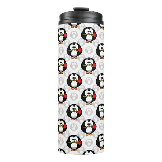 Schattigee Penguin Surface Pattern Design Print Thermosbeker (Voorkant)