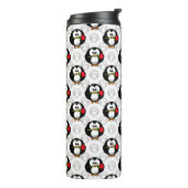 Schattigee Penguin Surface Pattern Design Print Thermosbeker (Gedraaid links)