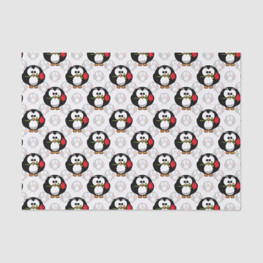 Schattigee Penguin Surface Pattern Design Print Tissuepapier (Voorkant)