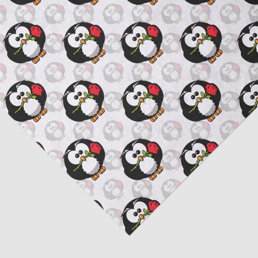Schattigee Penguin Surface Pattern Design Print Tissuepapier (Detail)