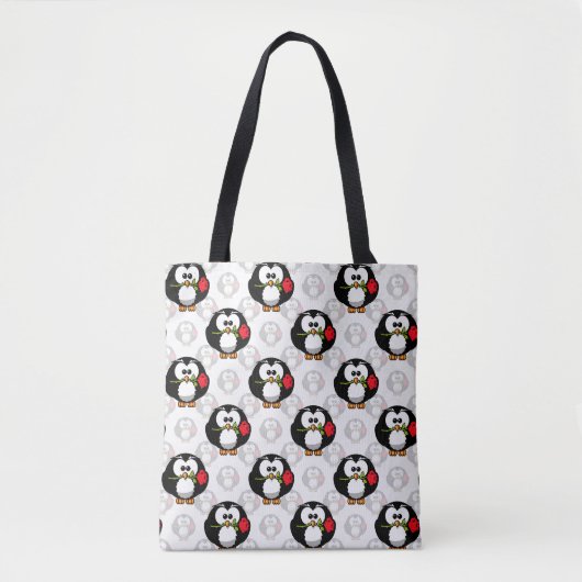 Schattigee Penguin Surface Pattern Design Print Tote Bag (Voorkant)