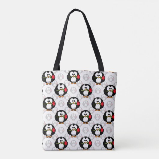 Schattigee Penguin Surface Pattern Design Print Tote Bag (Achterkant)