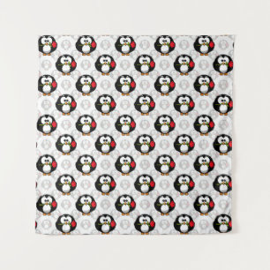 Schattigee Penguin Surface Pattern Design Print Wandkleed