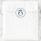 Schattigee Penguin Winter Baby shower Sticker (Tas)