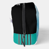 Schattigee Penguin Zwart en Blauwgroen Waterverf R Toilettasje (Rechts)