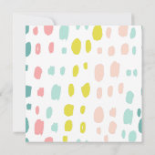 Schattigee penseelstreken. Roze en munt kinderen v Kaart (Achterkant)