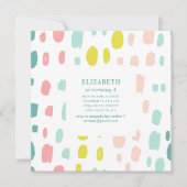 Schattigee penseelstreken. Roze en munt kinderen v Kaart (Voorkant)