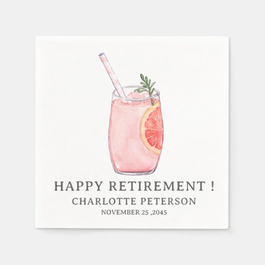 Schattigee pensionering partij servetten (Voorkant)