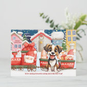 Schattigee peperkoek foto Kerstmis Nieuwjaar kaart (Staand voorkant)