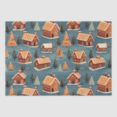 Schattigee peperkoek huizen en bomen tissuepapier (Voorkant)