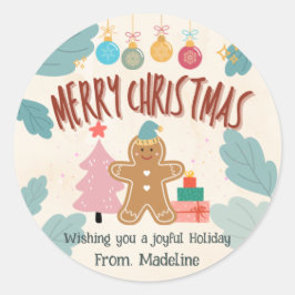 Schattigee peperkoek kerstvakantie Stickers