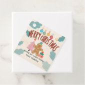 Schattigee peperkoek kerstvakantie Stickers Bedankjes Labels (In situ)