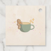 Schattigee peperkoek kerstvakantie Stickers Bedankjes Labels (Achterkant)