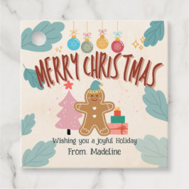 Schattigee peperkoek kerstvakantie Stickers Bedankjes Labels