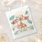 Schattigee peperkoek kerstvakantie Stickers Bedankzakje (Geknipt)