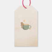 Schattigee peperkoek kerstvakantie Stickers Cadeaulabel (Achterkant)