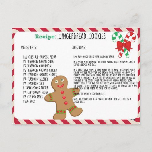 Schattigee peperkoek koekjes recept Kaart (Achterkant)