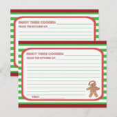 Schattigee peperkoek koekjes recept Kaart (Voorkant / Achterkant)