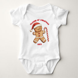 Schattigee peperkoek man Baby eerste 1e kerst Romper