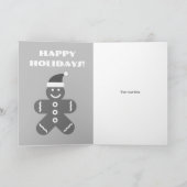 Schattigee peperkoek man cookie kerstgroet feestdagen kaart (Binnen)