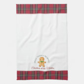 Schattigee peperkoek man gepersonaliseerde naam ke theedoek (Verticaal)