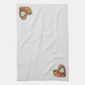 Schattigee peperkoek Man Hart Vrolijk Kerstfeest Theedoek (Verticaal)