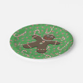 Schattigee peperkoek Man Jongen Kerstmis Candy Can Papieren Bordje (Gekanteld)