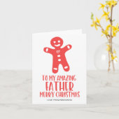 Schattigee peperkoek man kerstgroeten voor papa kaart (Gele Bloem)