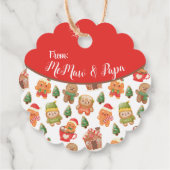 Schattigee peperkoek man koekjes kerstvakantie bedankjes labels (Achterkant)