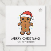 Schattigee peperkoek man met kerstmis bedankjes labels (Achterkant)