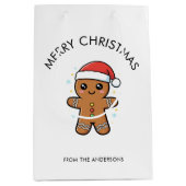 Schattigee peperkoek man met kerstmis medium cadeauzakje (Voorkant)