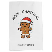 Schattigee peperkoek man met kerstmis medium cadeauzakje (Achterkant)