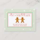 Schattigee peperkoek mannen - Kerstcadeaubon Visitekaartje (Voorkant)